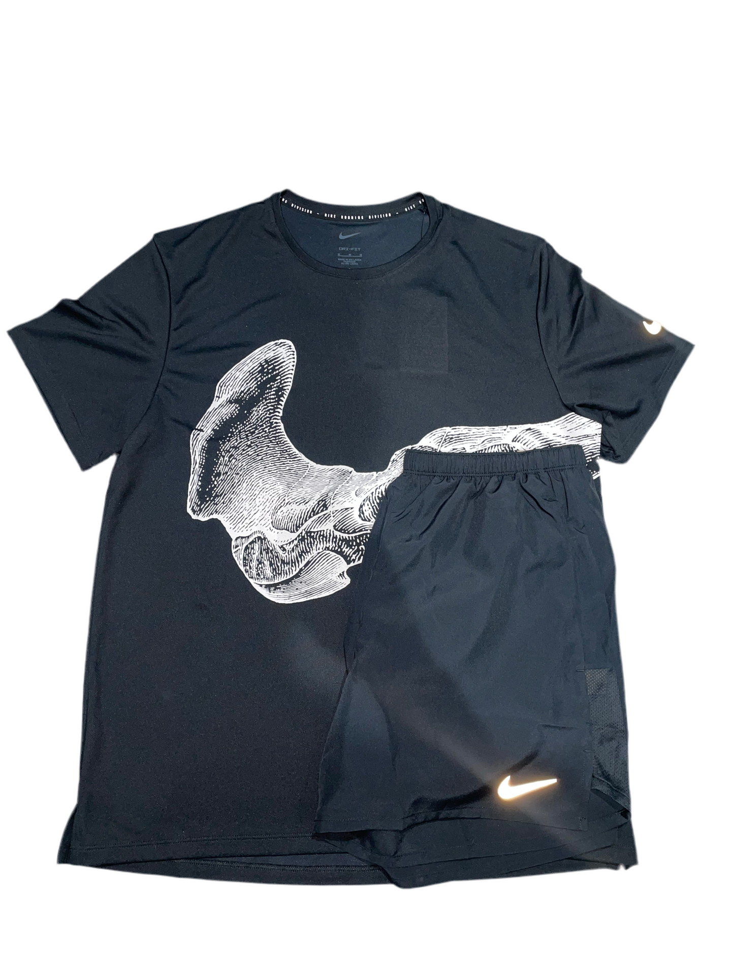 Nike Dri-FIT UV Run Division Miler - Black / Black Shorts Set