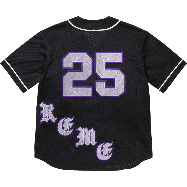 Supreme Old English Baseball Jersey black/purple